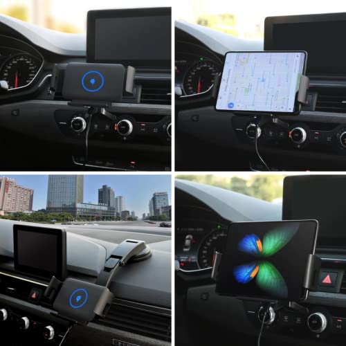 Image of SEVENAIRE S1 Wireless Charger for Car, Car Phone Holder Wireless Charger for Z Fold 6 /5 /4 /3 /2, Galaxy S Series, iPhones, Pixel Fold | 15W Fast Charging |Auto Clamping | Dash & AC Mount| Qi Certified