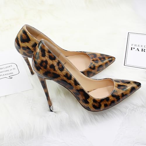 Image of Women's Pointed Toe Shallow Stiletto Heels 4.7 Inch Pumps Wedding Party Banquet Shoes