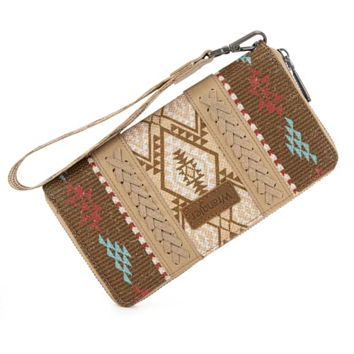 Image of X Wrangler Wristlet Western Wallet Boho Aztec Credit Card Holder for Women