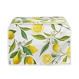 Salabomia Lemon Print Toaster Cover 2 Slice, Fruit Pattern Washable Durable Bread Maker Cover Toaste