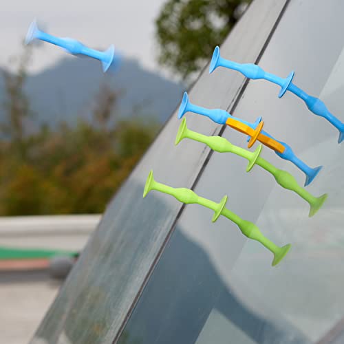 JokZan Silicone Sucker Darts Throwing Game Set, Safe Indoor Outdoor Suction Cup Toy for Kids and Family (Large Size 7 Pcs, Stick Easily)