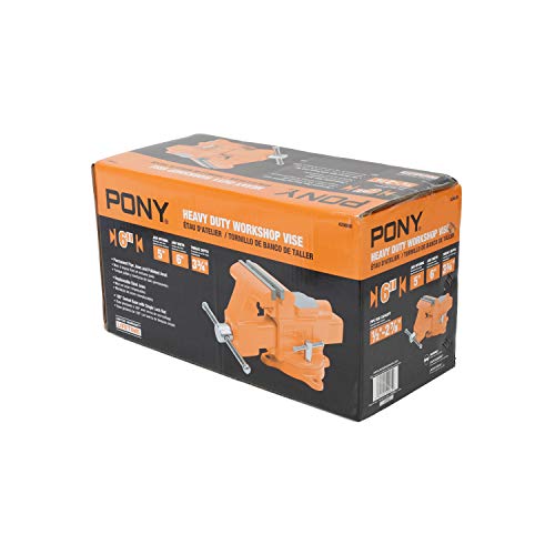 Pony Jorgensen 29060 6-Inch Heavy-Duty Workshop Bench Vise With Swivel Base, Orange #TOP4