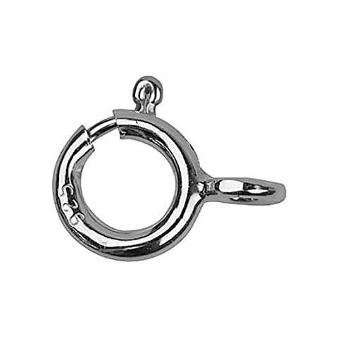 1 x Solid Sterling Silver Bolt Ring Clasp - Open 8mm Necklace Chain Repair Cover