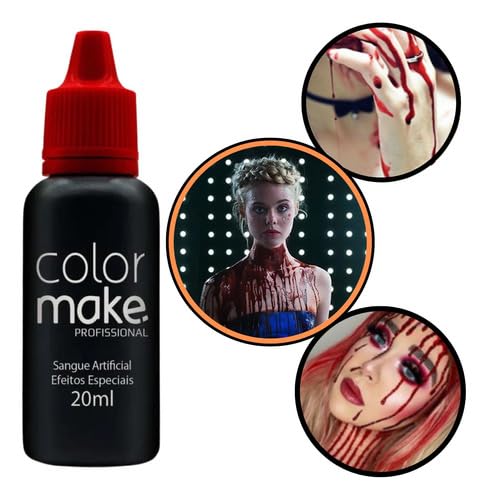 Sangue Falso Artificial Colormake Profissional 20ml, Para Halloween e Efeitos Especiais Maquiagem Ha