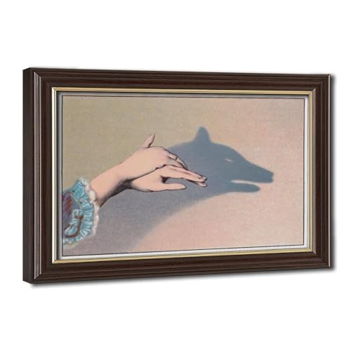Toile vintage de marionnettes loup pour habiller un mur vide