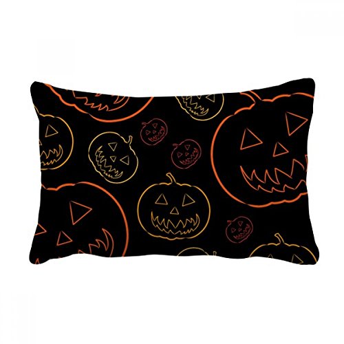 Coussin d'Halloween citrouille taie et insert multicolore 16x24 pouces - 2