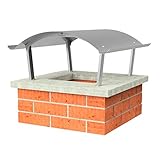 KÖNIGSPROD Edelstahl Schornsteinabdeckung, Regenhaube, Kaminhaube, Kaminabdeckung, Napoleon, 700 x 700 mm