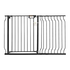 VEVOR Cancelletto di Sicurezza per Bambini Cani Gatti per Scale Porte Corridoi Larghezza Espandibile 75-123 cm Altezza 76 cm, Cancello di Sicurezza Senza Forare Ampia Apertura 53 cm a 180° Colore Nero