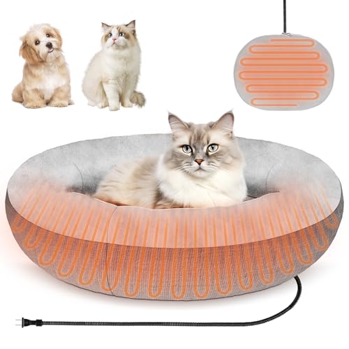 Heated Cat Bed – Cozy Electric Pet Bed with Constant Warmth, Washable Design for Indoor Cats, Kittens & Small Dogs