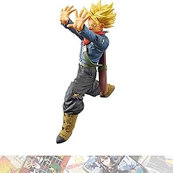 Super Saiyan Trunks [Galick Cannon!!!!]: 17cm Ban Presto Statue Figurine Bundle with 1 D.B. Trading Card (81844)