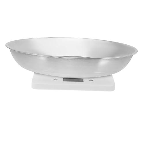 Miniatura 7 de Bandejas para básculas de alimentos, bandeja redonda, báscula de cocina digital, bandeja de servicio de acero inoxidable, bandejas para básculas de