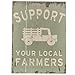 Barnyard Designs Support Your Local Farmers Retro Vintage Wooden Plaque Bar Sign Country Home Decor 15.75" x 11.75"