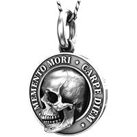 Fyrdyn Collares con colgante de calavera de esqueleto, collares