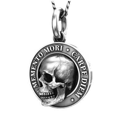 Fyrdyn Collares con colgante de calavera de esqueleto, collares estilo calavera, collar para hombres y mujeres, joyería gótica punk para cosplay, piratas | Ya disponible en tu tienda friki favorita! En mundofriki.es!
