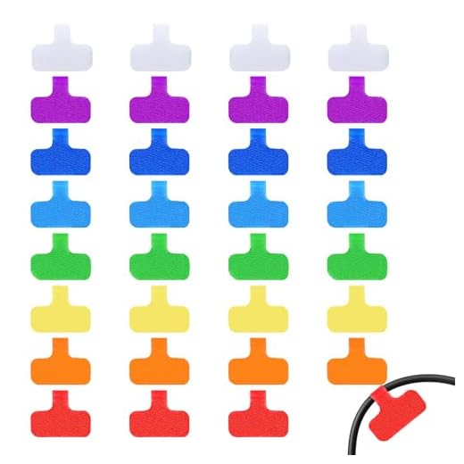 YUXIANLB 32 PCS Cable Labels for Organization