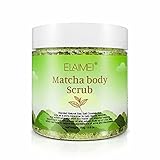 Exfoliante corporal Matcha - Exfoliante corporal y de pies de té verde 100% natural con exfoliante de sal del mar muerto que hidrata, nutre y suaviza la piel