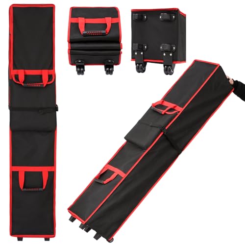 10 x 10 x 62in Tent Bag Replacement with Roller Wheels Carrying Bag Parts with Handles for 10 x 10 Pop Up Canopy Tent Made of 800D Waterproof Oxford Fabric for Outdoor Storage (10x10x62in)