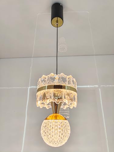 swanart HaloA2 Crystal Pendant Light – Elegant Hanging Ceiling La...