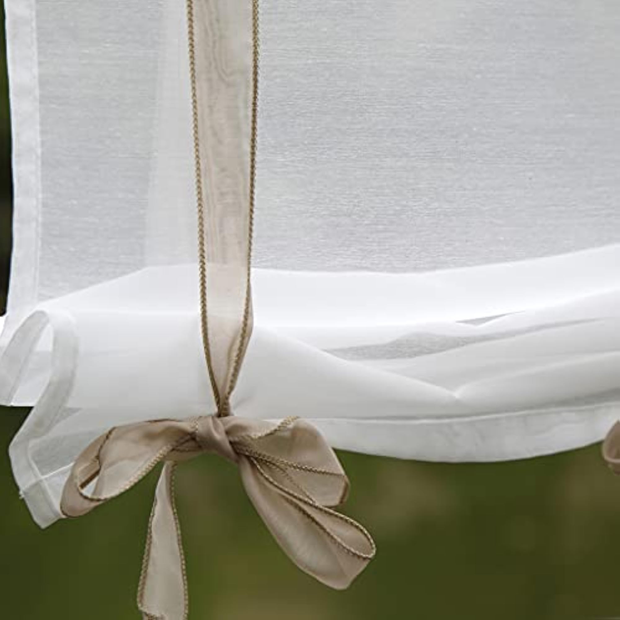 1 Panel Roman Curtain Liftable Tie Up Transparent Roman Blind