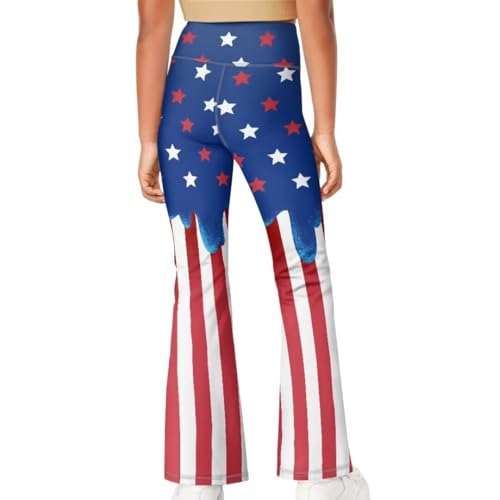 Image of Girls Flare Leggings 5-14T Cute Bell Bottoms for Girl Yoga Pants for Gym