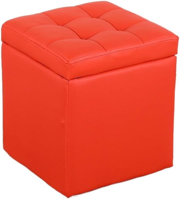 Storage Stool Leather Pier, Doorstep Shoe Changing