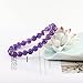 8mm Natural Gemstone Amethyst Bracelet Round Beads Crystal Chakra Reiki Healing Elastic Stretch Stone Jewelry Bracelets for Women Men 7 Inch