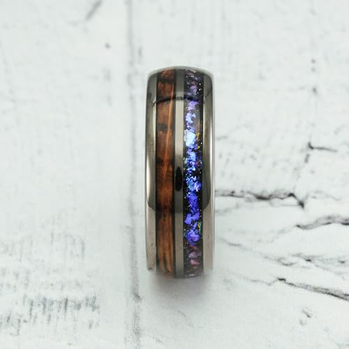 100S JEWELRY Whiskey Barrel Nebula Orion Galaxy Inlaid Gunmetal Tungsten Rings For Men Wedding Band Size 6-163