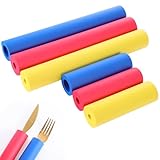 Ptwola 6 Pack Foam Grip Tubing Utensil Foam Tubes Grip Multicolor Padding Handle Grips Soft Comfortable Adaptive Utensils Tools and Pens for Elderly Disabled Handicapped Supplies