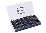 HimaPro 3:1 Dual Wall Adhesive Lined Heat Shrink Tubing Assortment Kit, 100pcs x 100mm Long