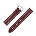 Price comparison product image Hirsch Duke Alligator Embossed Leather Watch Strap with Buckle in Burgundy (20mm L, Silver Buckle)