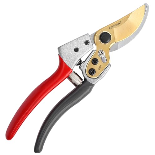 Professional gardening shears, made of SK5 stainless steel material, sturdy and durable, Dual color anti slip handle is easier to use ，and suitable for various tasks such as gardening pruning