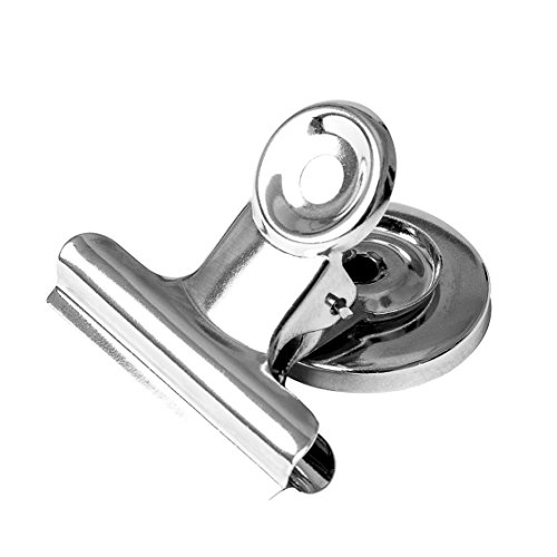 totalElement 1.5 Inch Magnetic Bulldog Clip, Office/Refrigerator Ferrite Magnet (24 Pack)