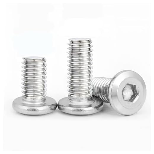 50 Pcs M6x8mm Flat Head Screws and Bolts, M6 Socket Flat Head Screw, M6-1.0x8mm Bolt,Stainless Steel Furniture Bolts Screws, Fully Machine Thread, Allen Hex Drive,Bright Finish