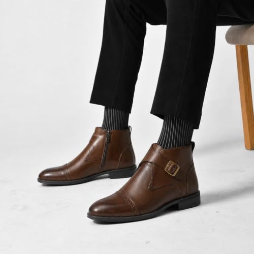 Image of Arkbird Men's Dress Boots Genuine Leather Ankle Boot for Men Classic Casual Oxford Style Footwear