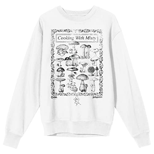 Bioworld Yellowjackets Cooking With Misty Mushrooms Adult White Crew Neck Sweatshirt