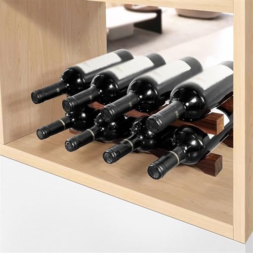 Soporte para botellas de vino de madera minimalista miniatura 5