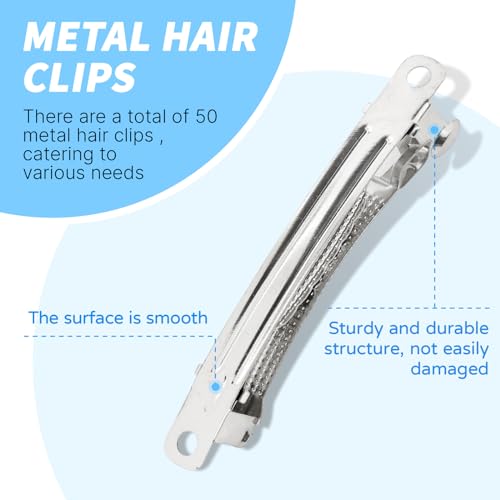 Pinzas de metal plateado 6 cm pack 50 unidades miniatura 3