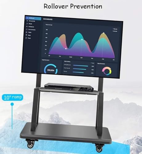 Soporte móvil para TV, con ruedas y ajustable miniatura 2