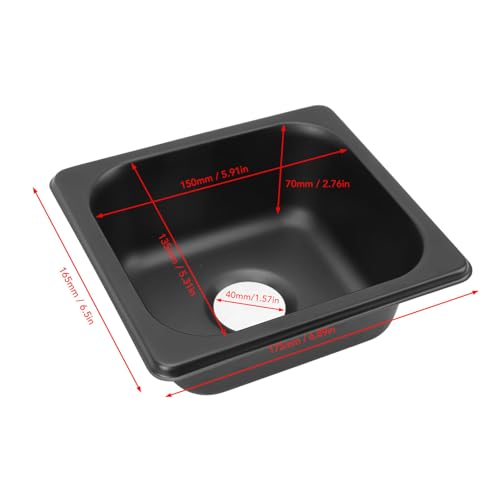 Image of Generic Small RV Bar Sink, 176 X 162 X 65mm Black Utility Sink, 304 Stainless Steel Black Electroplated Drop in Bar Sink for Boat RV Camp, Genericdvc30f4yei