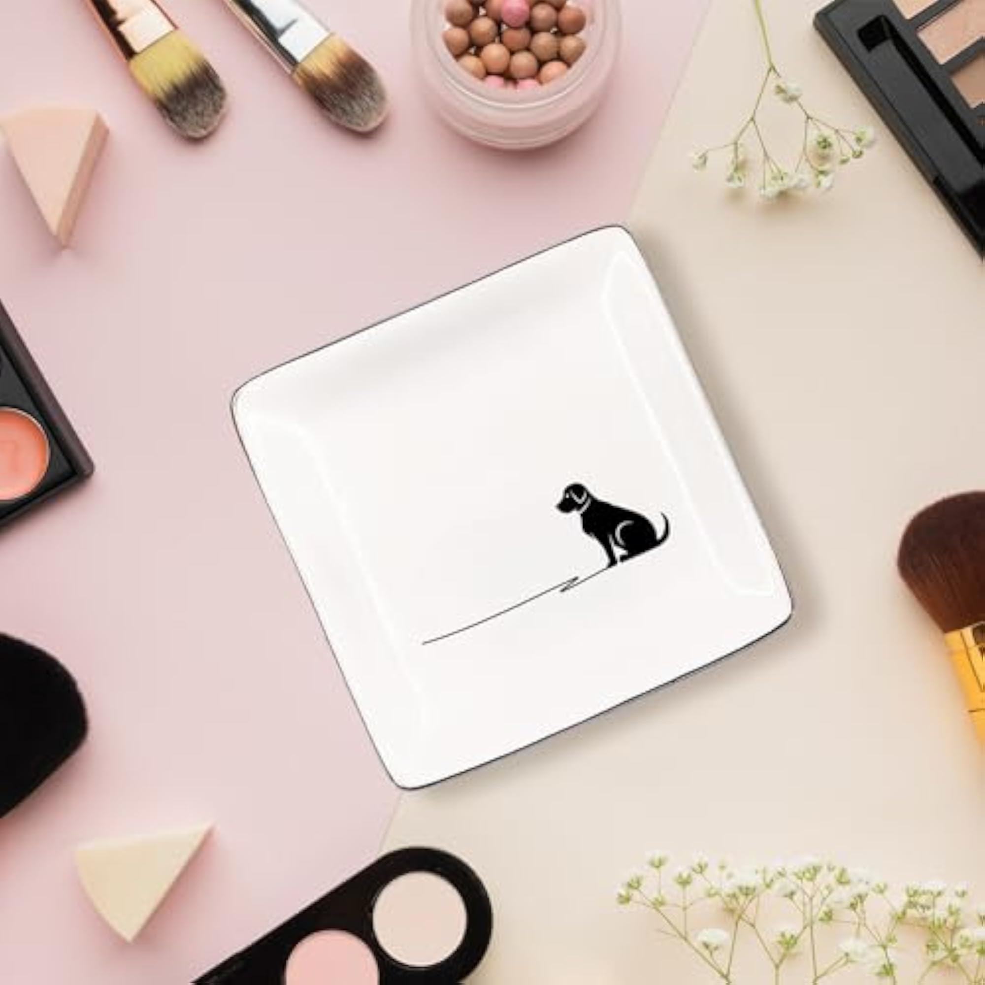 Dog Jewelry Dish for Dog Lovers, Labrador Ceramic Tray