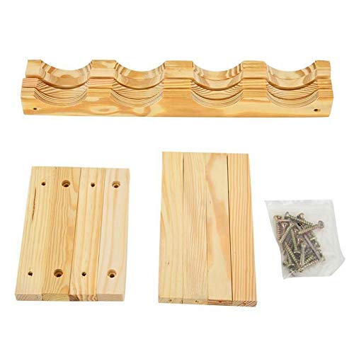 Soporte clásico para 8 botellas de vino de madera miniatura 2