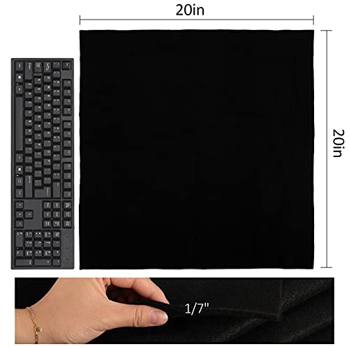 6 Pack High Temp Carbon Felt Welding Blanket- 20" X 20" 3Mm 1/7" Thickness Fire Retardant Protective Mat Up To 1800°F Fireproof Thermal Resistant Insulation Pad For Glass Blowing Camp Wood Stove Grill #TOP3