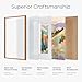 Homeforia 12x16 Wood Frame, High End Natural Oak 12x16 Light Wooden Picture Frame with Mat 9x12, 12 x 16 Poster Frames Matted to 9 by 12 Photo, 16x12 Hanging Frames, Tempered Glass, Wall Kit, Set of 1