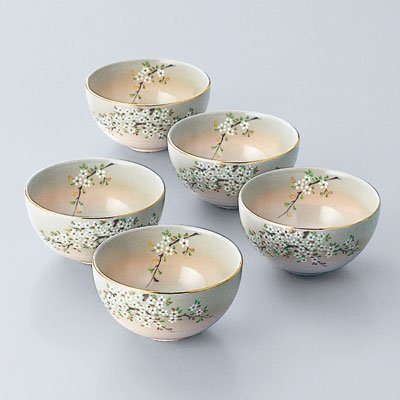 たち吉 蘭の舞　お茶呑茶碗 5客セット Amazon | 和食器 京都 たち吉 花の舞 お茶呑茶碗 木箱入 200-0027