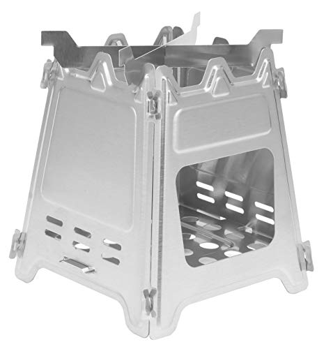 DZRZVD Camping Stove Stainless Steel Backpacking Stove Portable Wood Burning Stove Alcohol Stove for Picnic BBQ Camp Hiking Firebox Rocket Stove