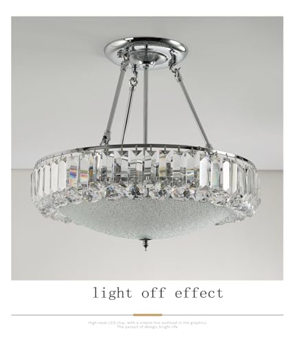 Lámpara de techo cristal K9 araña LED moderna salón 6