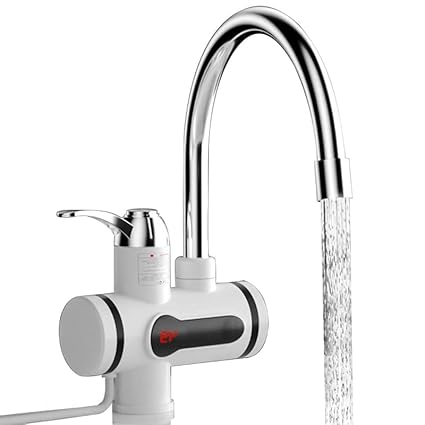 Lapras [ 15 YEAR WARRANTY LIMITED ] TAP Tankless Hot and Cold Water Geyser Water Heater Faucet Fast Heating Tap with LED Digital For Instant Hot Water Heater Shockproof