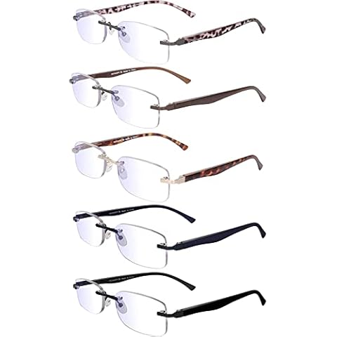 VVDQELLA Premium 99% Blue Light Blocking Reading Glasses 5PC Spring Hinge Vintage Glasses for Men Women Readers Reading glasses , 2.00x Cover