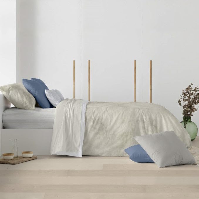 Belum | Bettbezug für Betten 200 x 200 cm | Stoff 100% Bio-Baumwolle | Fadenzahl 175 | Oeko-Tex Zertifiziert | Modell: Picton