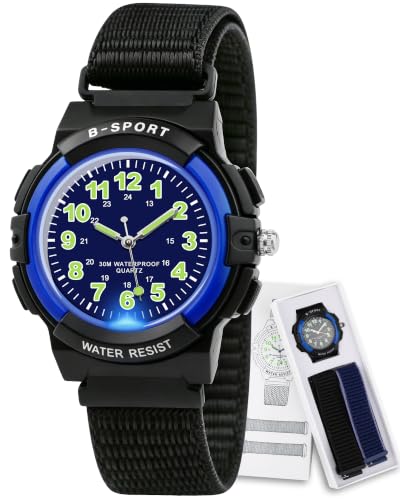 Juboos Kids Watch with 2 Elastic Fabric Straps & LED Light